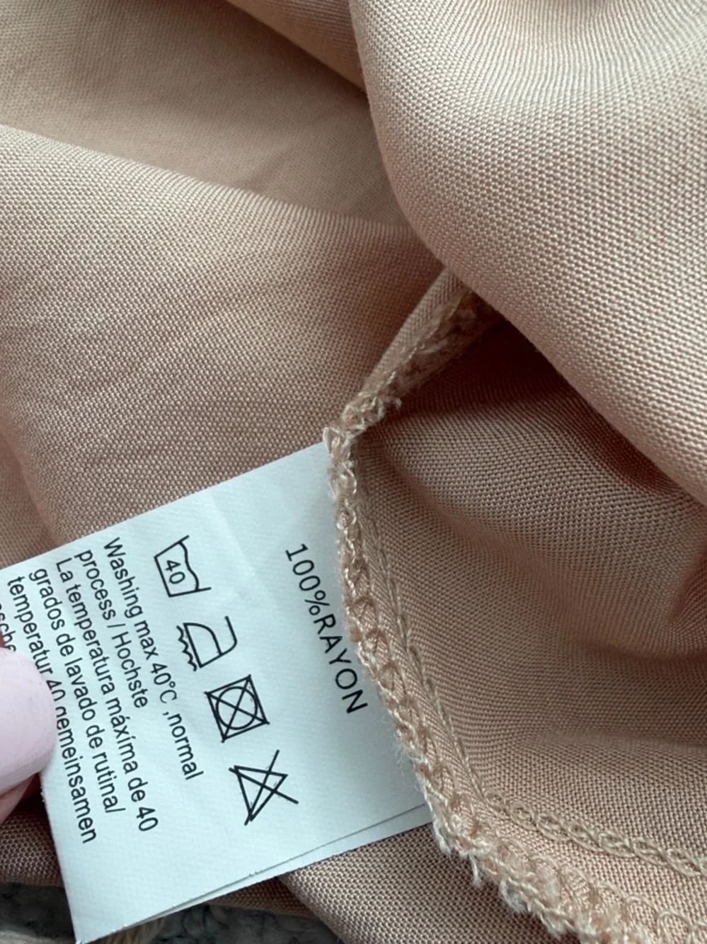 Beige‎ swim suit coverup with tassel detail
